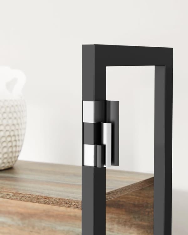 Bogreol - Robust design - Blå-mørket eg-sort