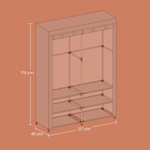 Stofgarderobe - Let og robust - Sort