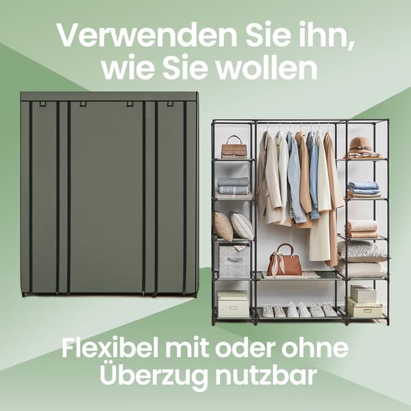 Garderobe - Pladsbesparende design - Salviegrøn