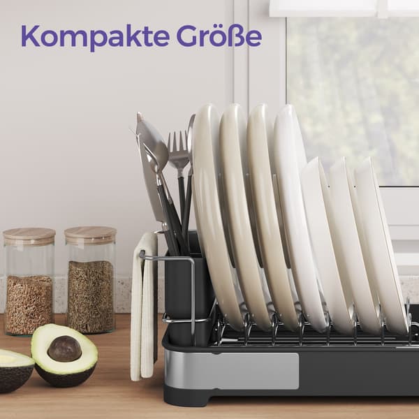 Tørrestativ - Kompakt og robust - Rustfrit stål - Sølvsort