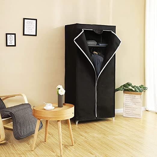 Foldegarderobe - Pladsbesparende og vedligeholdelsesfri - Sort