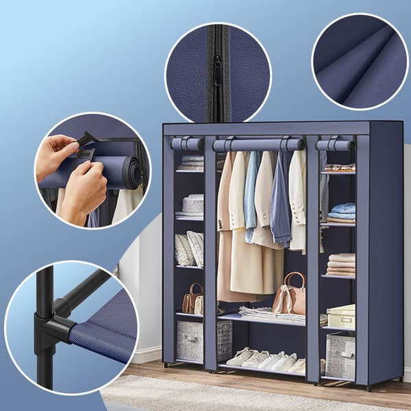 Garderobe - Pladsbesparende og robust - Marineblå