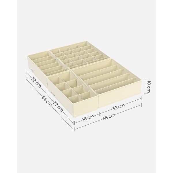 Organizer-sæt med 8 - til undertøj og accessories - beige