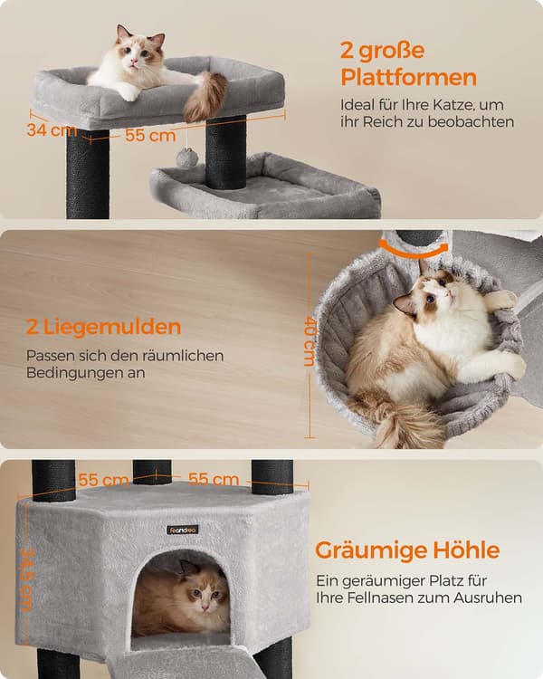Kradsetræ - Stor model - Flere niveauer - Til store katte