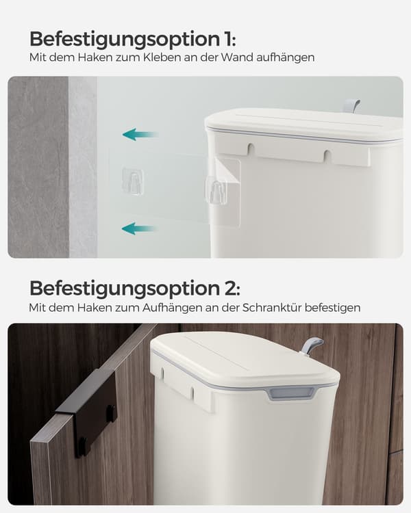 Kompostbeholder - 9 l - Hvid