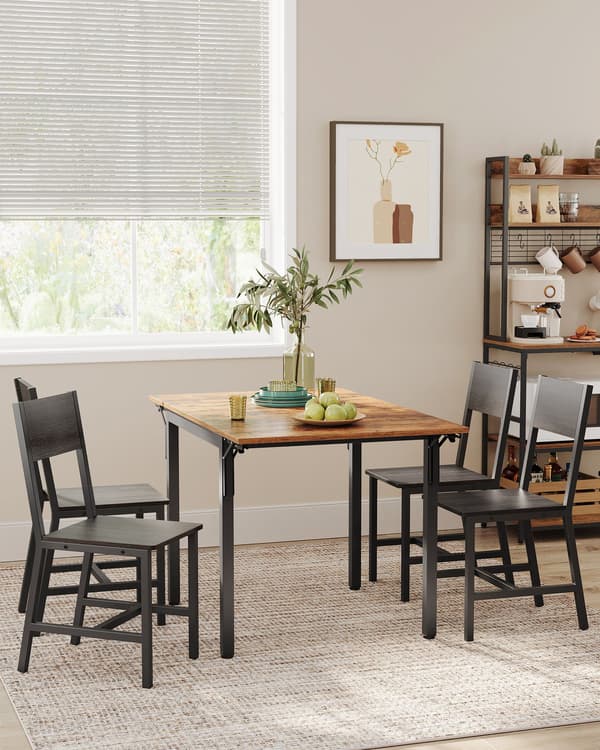 Matstolar Set om 2 - Modern Design - Antracitgrå-Bläcksvart