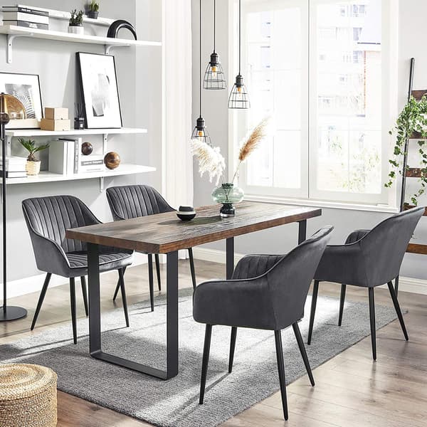 Polstret stol - Ergonomisk design - Samt - Grøn