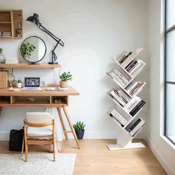 Bogreol - Pladsbesparende design - Cloud White