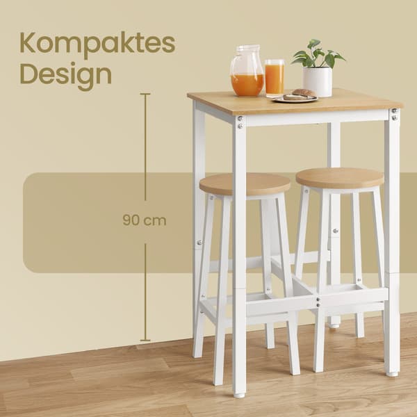Barbord - Kompakt och robust - Beige-vit