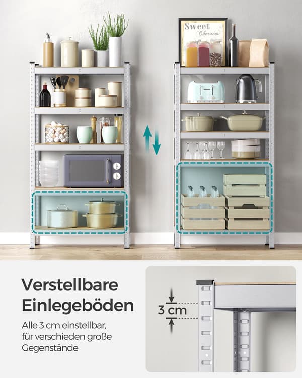Kraftigt bræt - med stålramme - sølv
