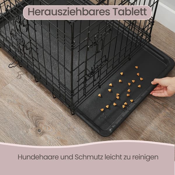 Hundebur - Sammenklappeligt og Bærbart - Sort