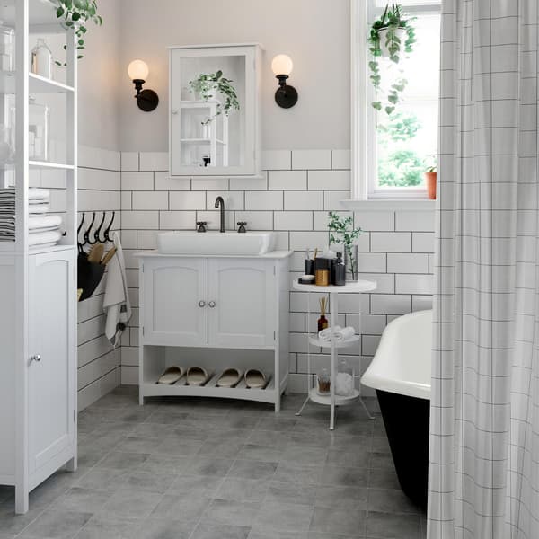 Vaskeskab - Pladsbesparende design - Hvid