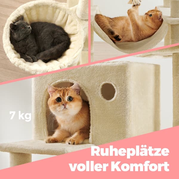 XXL Raapimispuu - 13 raapimispuuta - Monitasoinen - Beige