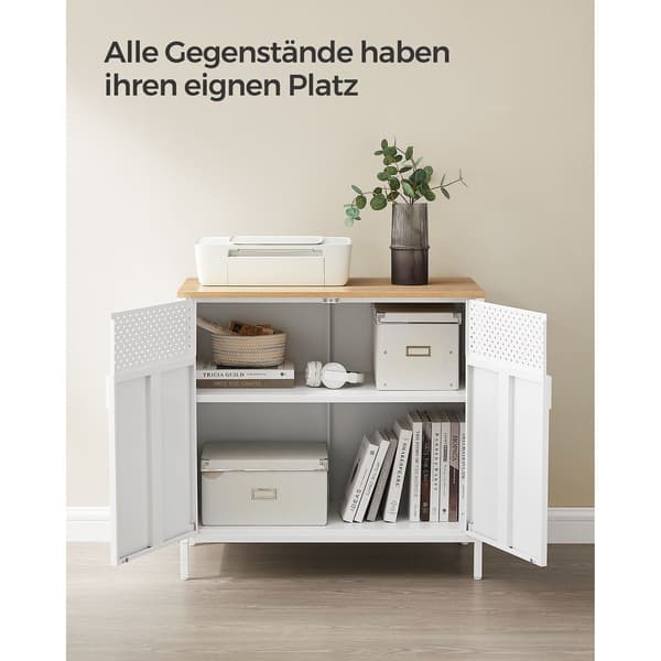 Förvaringsskåp - med hål - naturvit