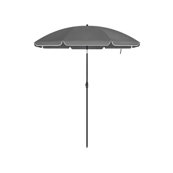 Parasol - Med håndsving - UV-beskyttelse - Grå