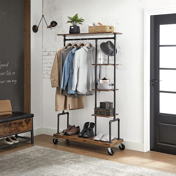 Garderobe - gitterhylder - industriel stil - sort