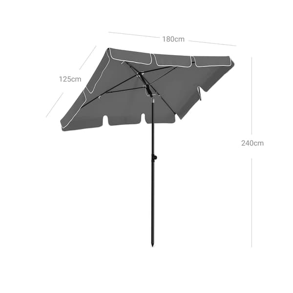 Parasol - UPF 50+ beskyttelse - Vipbar - Grå