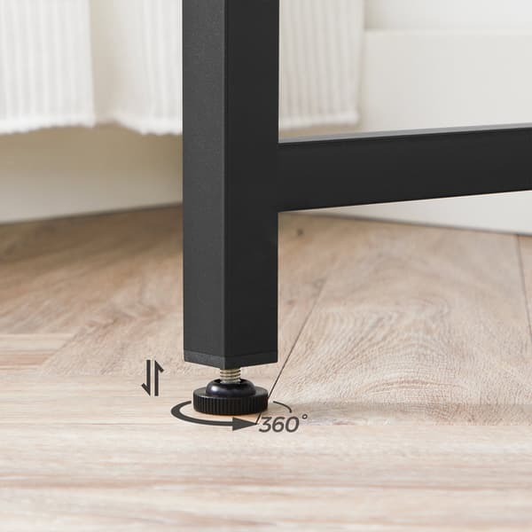 Skrivbord - robust metallram - svart