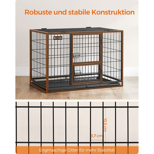 Hundebur - robust og transportabelt - sort