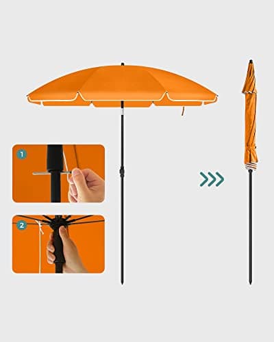 Haveparasol - UV-beskyttelse - Orange