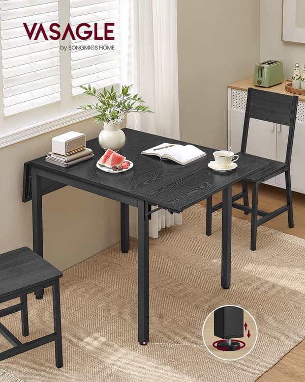 Spisebord til 2-4 personer - moderne design - sort