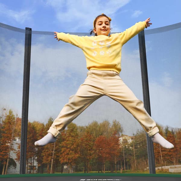 Trampolin - Skyddsnät och trappor - Grön