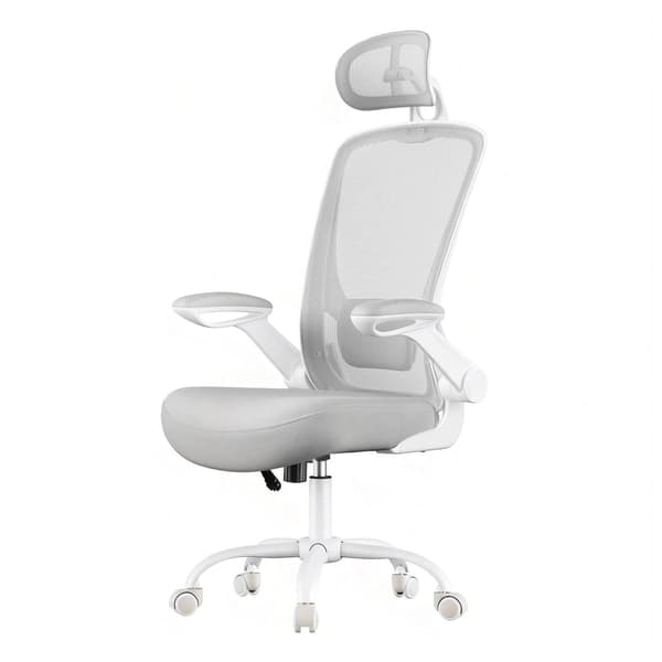 Ergonomisk kontorstol - 53 cm - gyngefunktion - netsæde