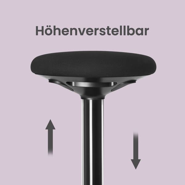 Ergonomisk kontorsstol - Justerbar - Polyester, Stål - 360° Vridbar - Ingen montering krävs