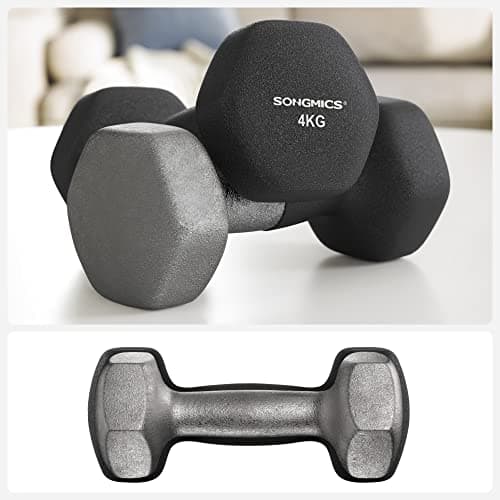 Hantlar - Set om 2 - 2 x 4 kg - Svarta