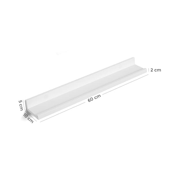Flytande hyllor - set om 2 - högblank - vit