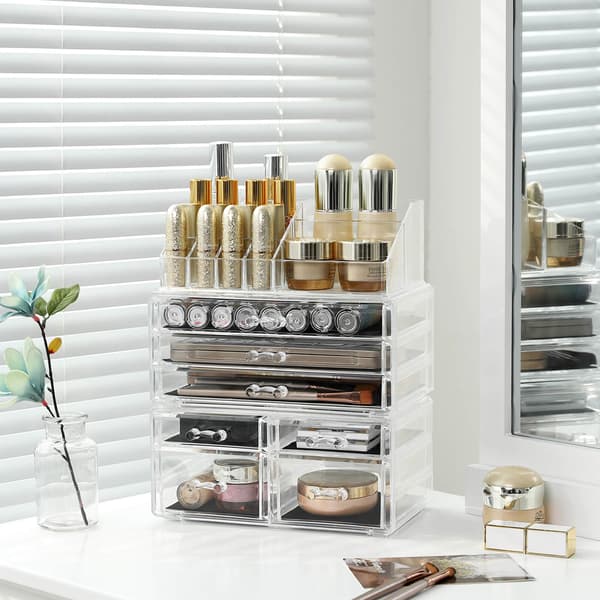 Makeup-organisator - Fint opdelte rum - Transparent