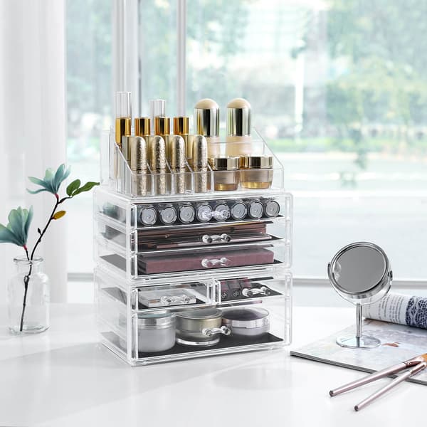 Makeup-organisator - Fint opdelte rum - Transparent