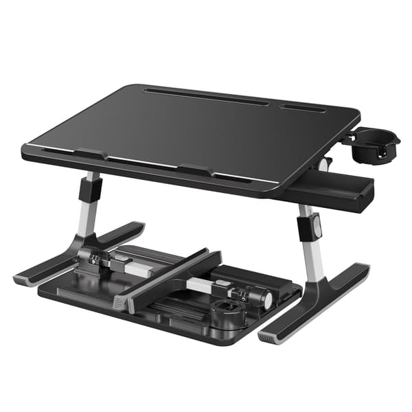 Laptopbord - Hopfällbart - Höjdjusterbart - 56 x 40 cm - Svart