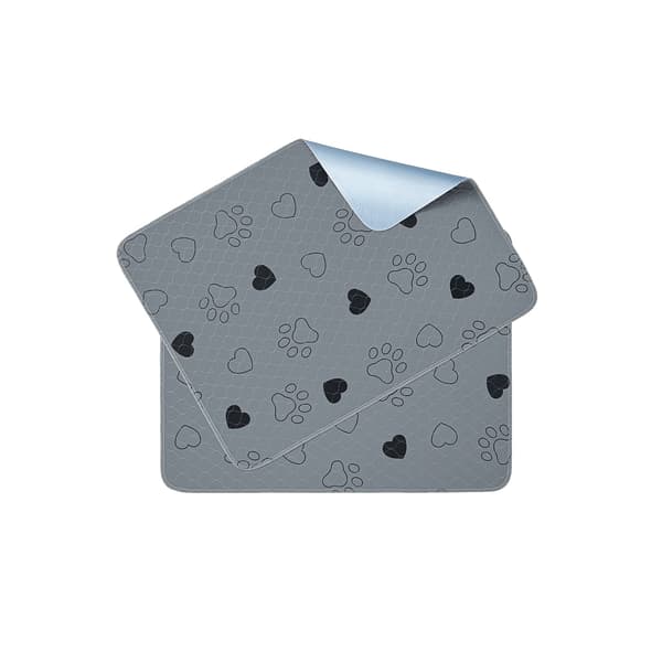 Valpmattor - tvättbara - set om 2 - XL - grå