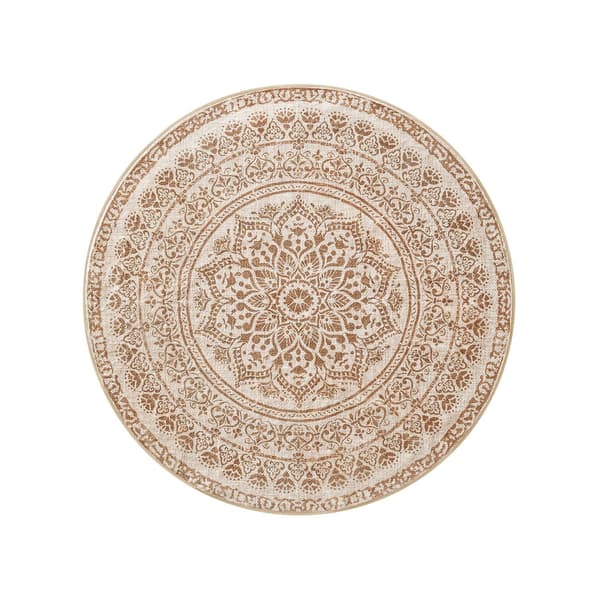 Rund Matta - Boho Stil - Cappuccino Beige