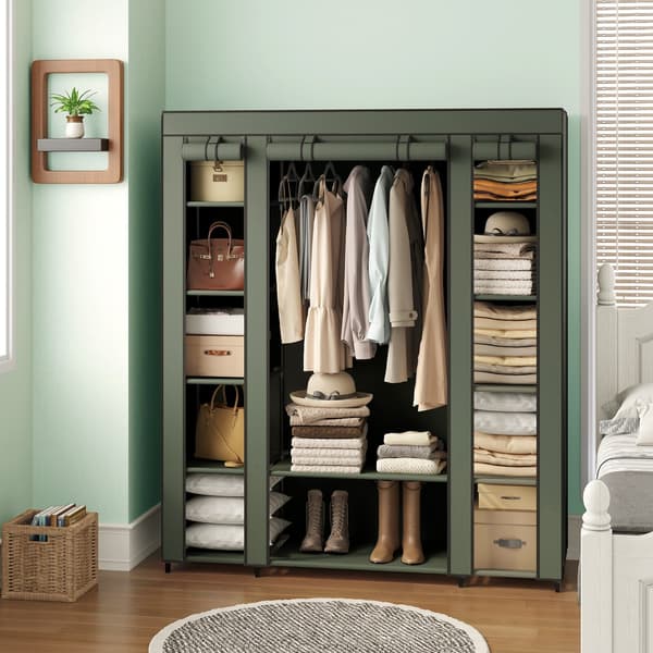 Garderobe - Pladsbesparende design - Salviegrøn
