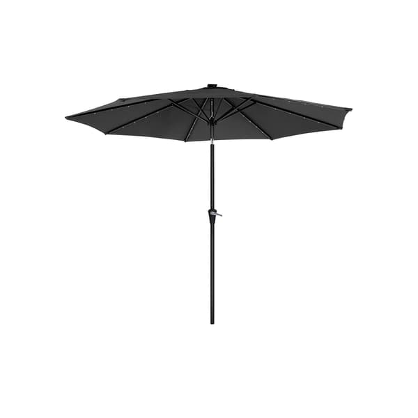 Parasol med LED-belysning - grå