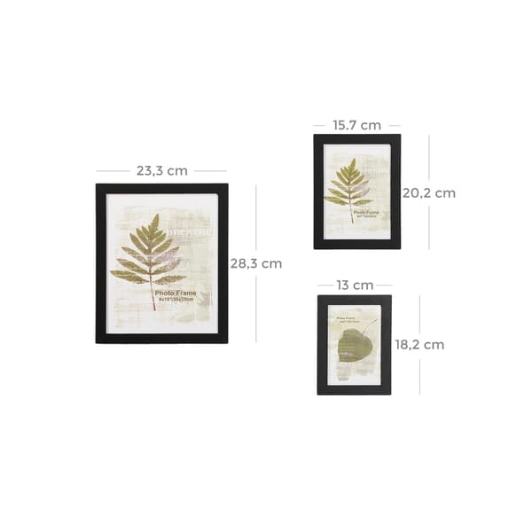 Fotorammesæt med 10 - moderne design - sort