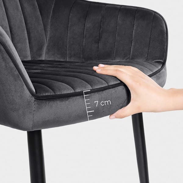 Matstolar - Ergonomisk design - Klädda - Grå