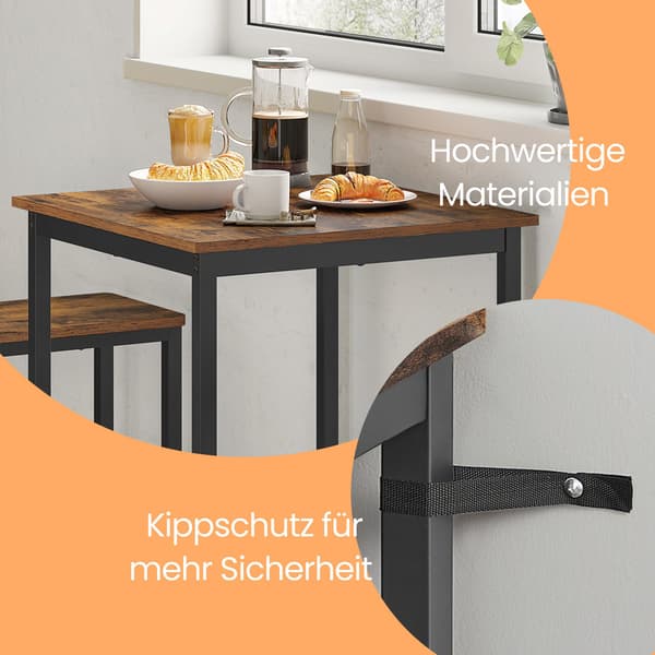 Barbord - Stilfuldt og robust - Brun-sort