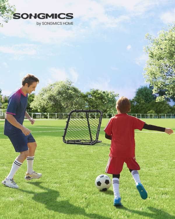 Fodboldmål - stålramme - kulsort