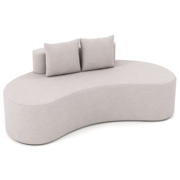 Sofa - med Kudd och Låg Ryggstöd Sängsoffa Sitssoffa - 2 199 cm - Grå