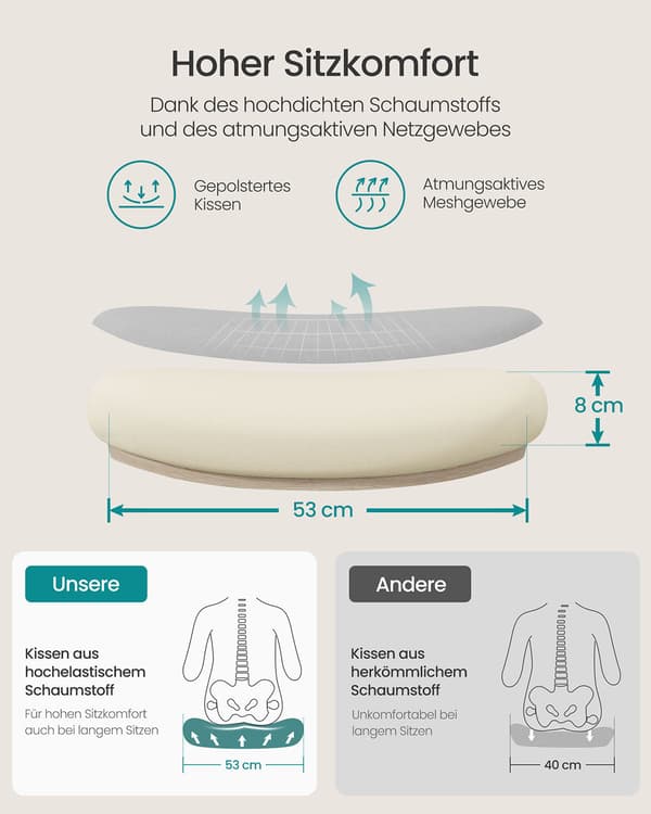 Ergonomisk kontorstol - ryglæn i net - grå