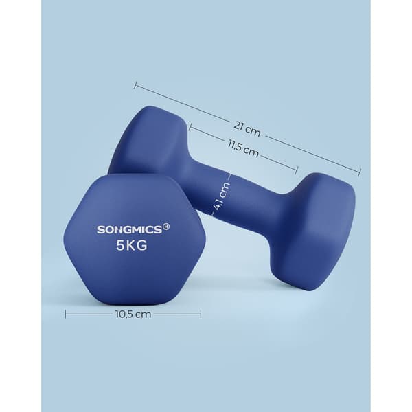 Hantelset - Ergonomiskt grepp - Halkfri - Blå