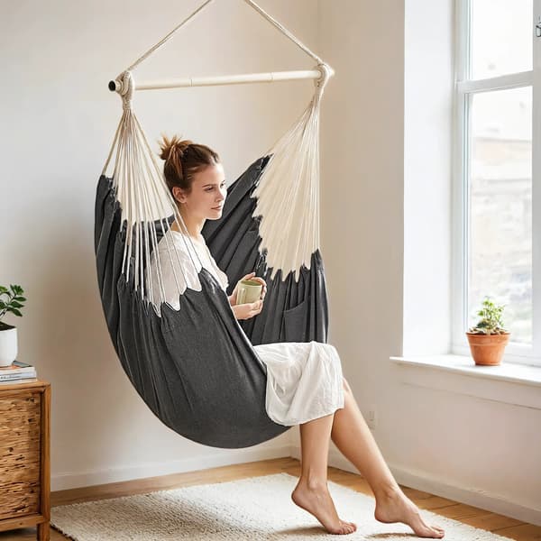 Riipputuoli - Boho-tyyli, 2 tyynyä - Liuskekivenharmaa