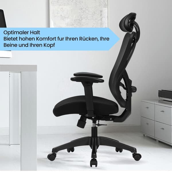 Kontorstol - 1 x Kontorstol - Ergonomisk kontorstol - Computerstol