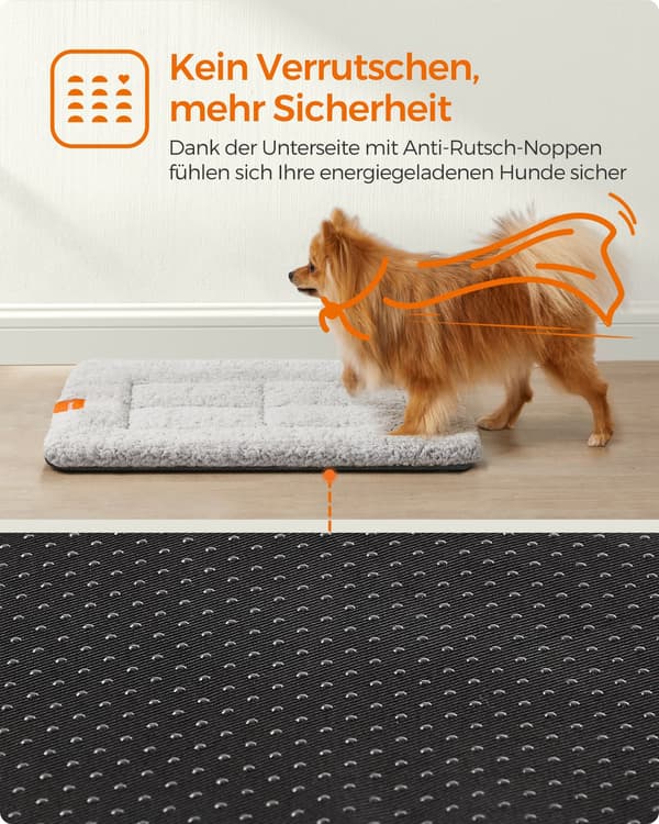 Hundfilt - maskintvättbar - halkfri - duvgrå
