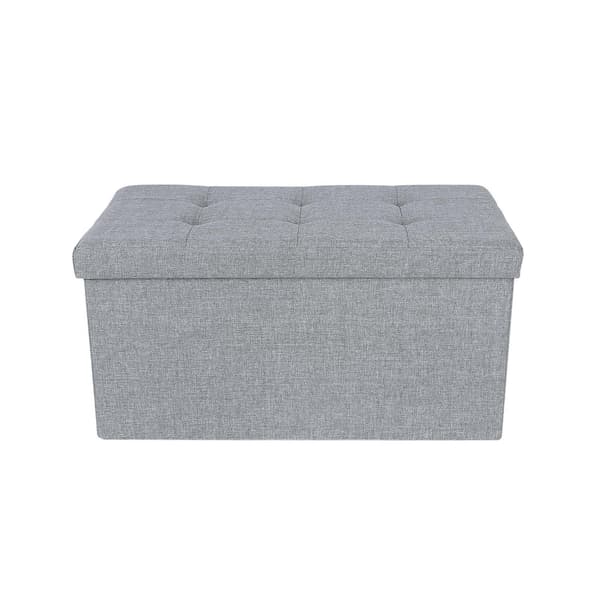 Istuinlaatikko 76 cm vaaleanharmaa meleerattu