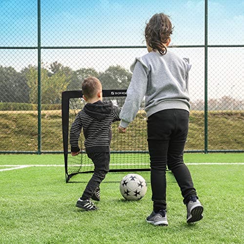 Fodboldmål - Sæt med 2 pop-up-mål - Sort