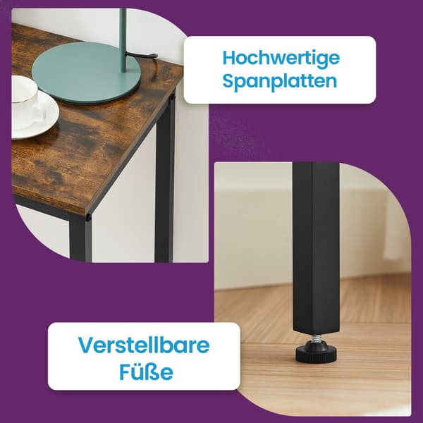 Spisesæt - Barbord med 2 barstole - Brun-Sort